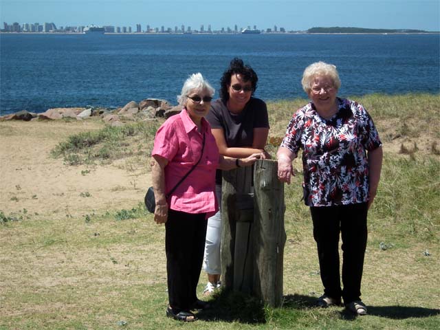 Im Hintergrund die Skyline von Punta del Este - es war ein bisschen windig...