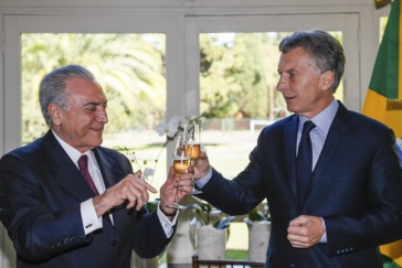 Argentiniens Präsident Macri bei einem Staatsbesuch in Brasilien