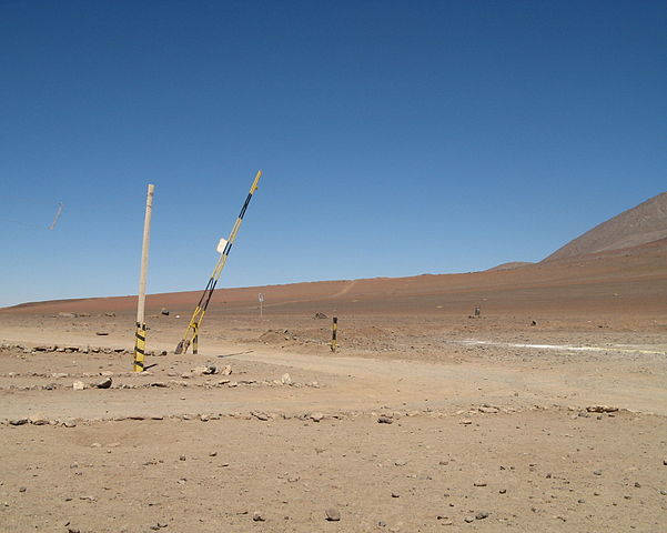 Grenzübergang "Hito Cajón" ( Portezuelo del Cajón) von Bolivien nach Chile